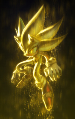 Super Sonic utilizando su poder, Sonic 2